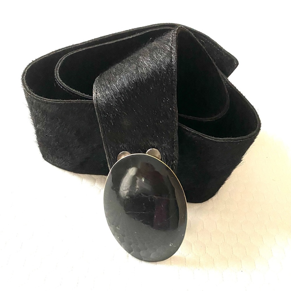 Las Penelope Cowhide Statement Belt